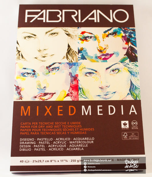 Block mixed media 40hojas 250gr