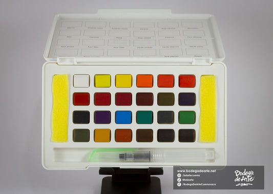 Estuche portátil de acuarelas ATL y pincel