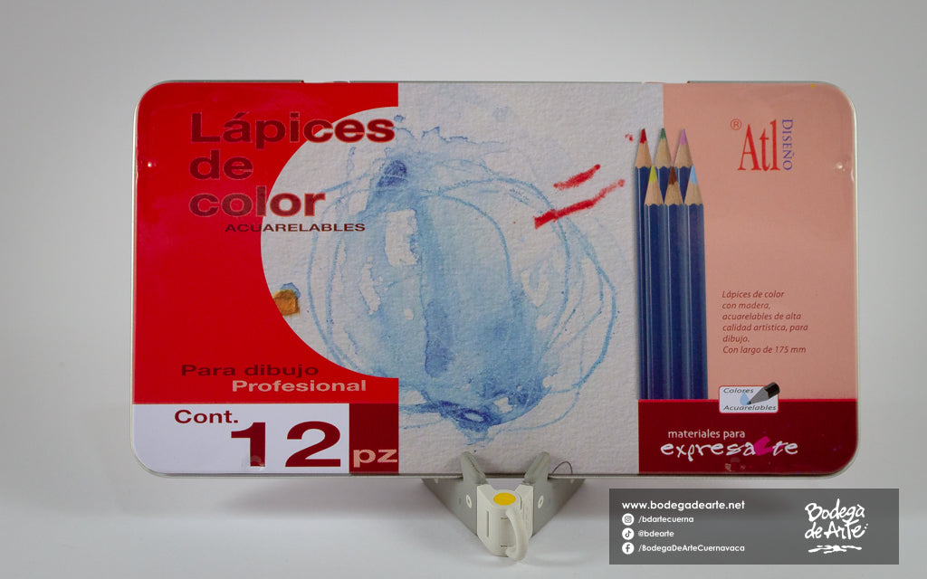 Estuche lapices acuarelables Atl 12 pzas