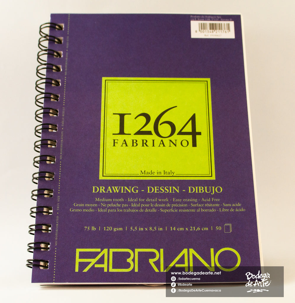 Block Fabriano i264 dibujo espiral 120gr 50 hojas