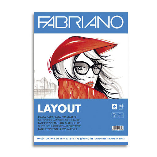 Fabriano Layout A3 29.7 x 42 cm 75 g 70 hojas