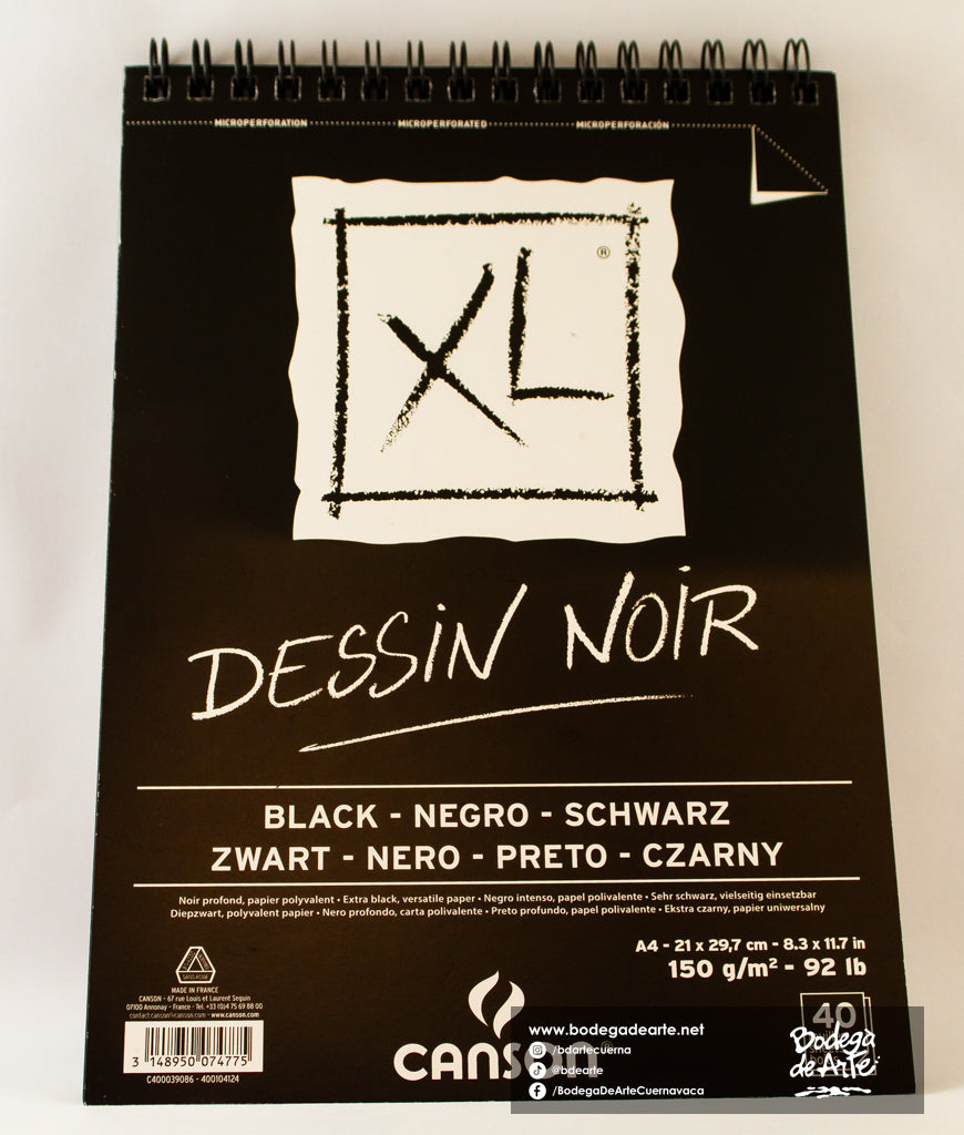 Block Canson Negro 150gr A4