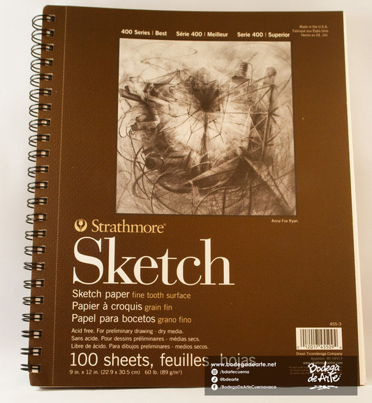 Sketchbook Strathmore 100h 22.9X30.5cm 89gm
