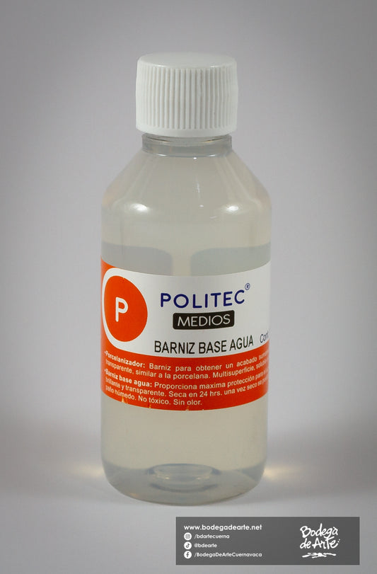 Barniz brillante base de agua politec
