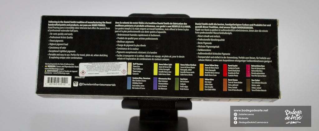 Estuche acuarelas Daniel Smith 12 pastillas