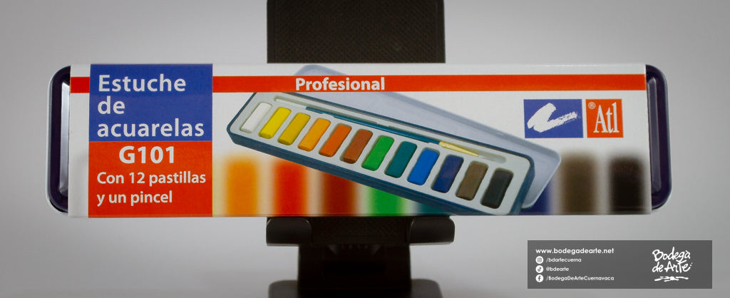 Estuche de Acuarelas Profesional ATL y pincel
