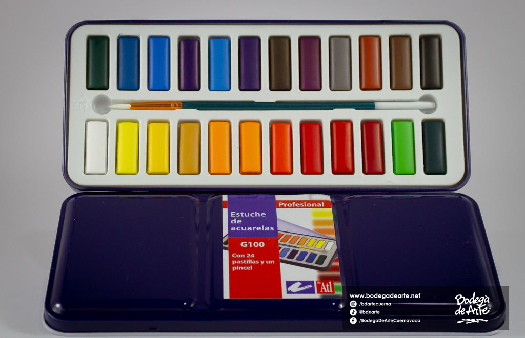 Estuche de Acuarelas Profesional ATL y pincel