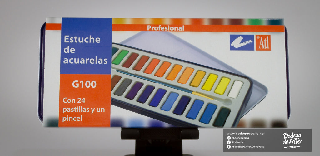 Estuche de Acuarelas Profesional ATL y pincel