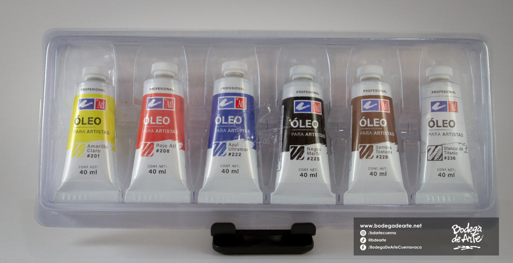 Estuche de oleo Atl 6 tubos 40ml