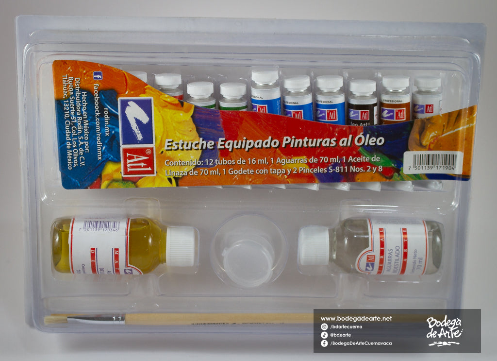 Estuche equipado de oleo ATL 12 tubos