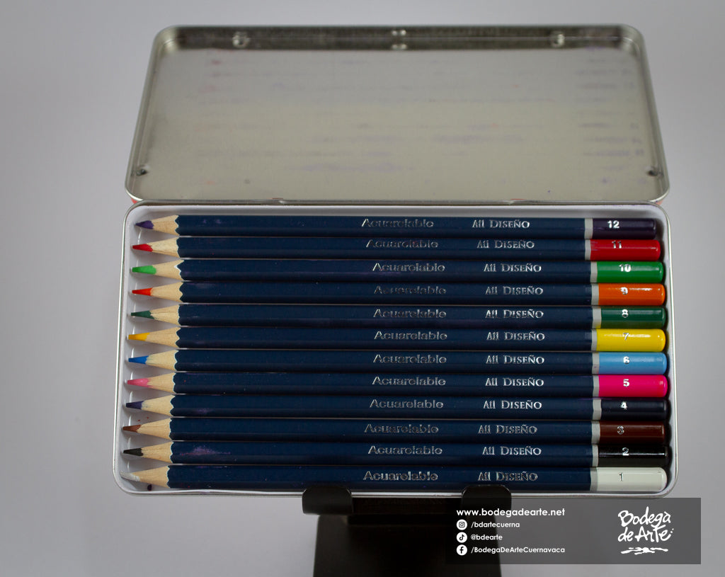Estuche lapices acuarelables Atl 12 pzas