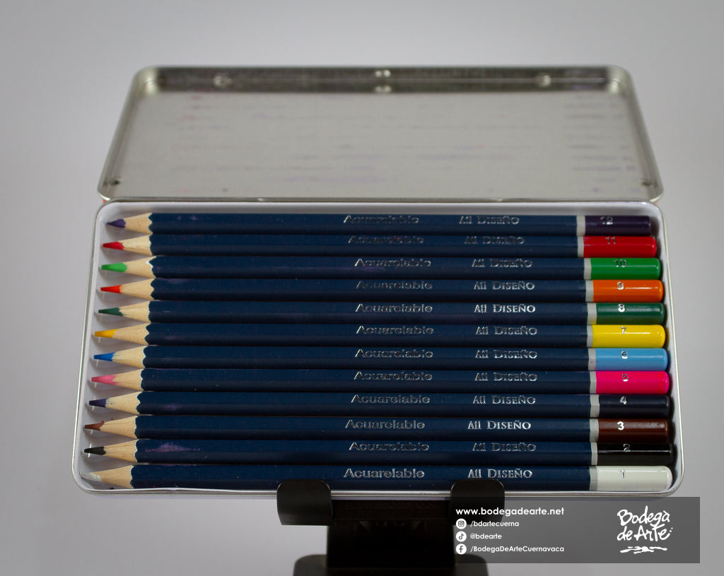 Estuche lapices acuarelables Atl 12 pzas