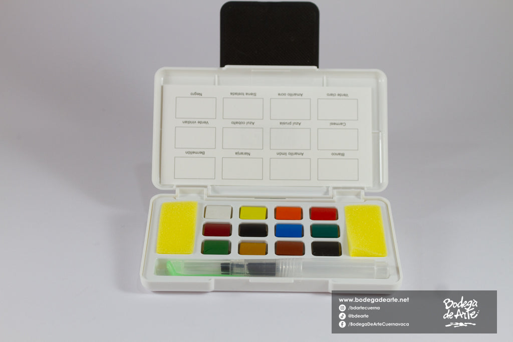 Estuche portátil de acuarelas ATL y pincel