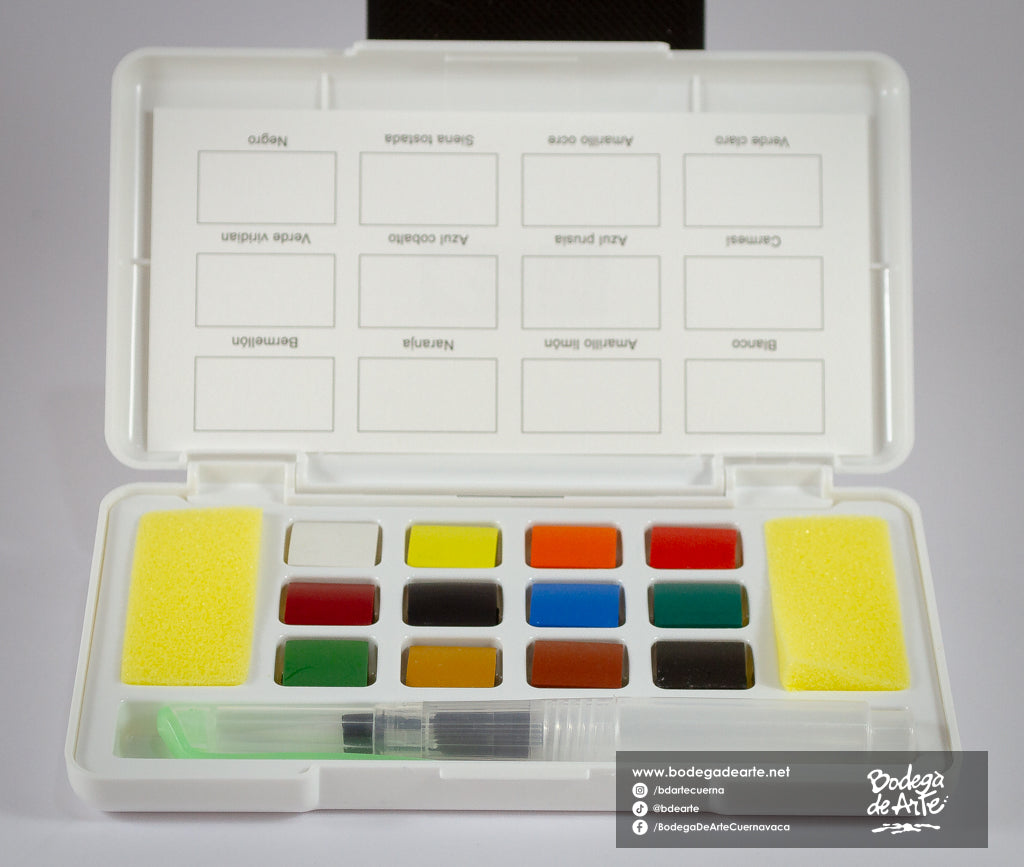 Estuche portátil de acuarelas ATL y pincel