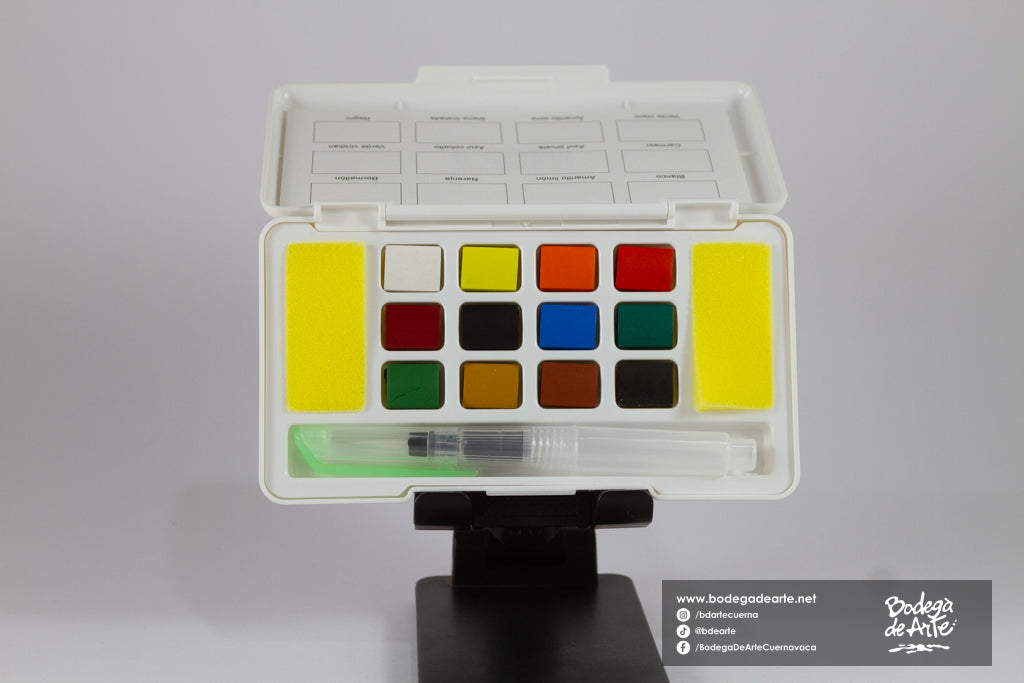 Estuche portátil de acuarelas ATL y pincel