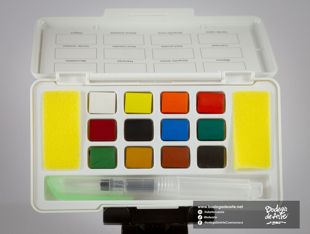 Estuche portátil de acuarelas ATL y pincel