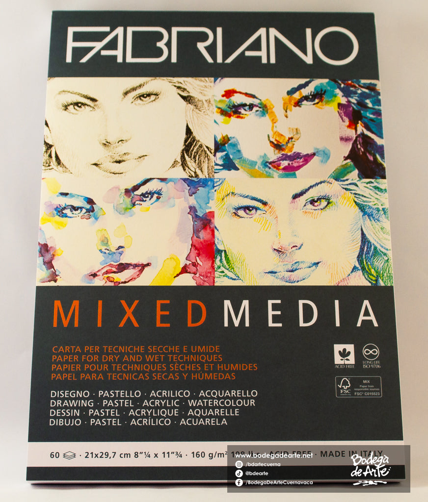 Fabriano Mixed Media 21x29.7 60 hojas 160gr