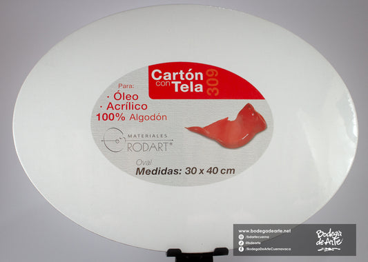 Carton con tela Oval