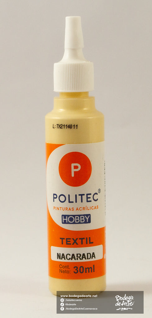 Pintura Textil Politec Nacarada Oro 738