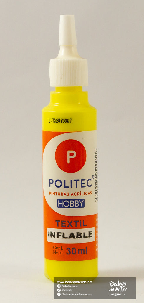 Pintura Textil Politec Inflable 30ml