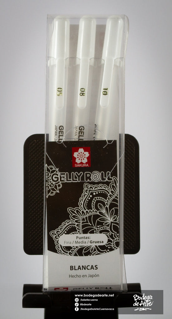 Set C-3 gelly roll blanca Sakura