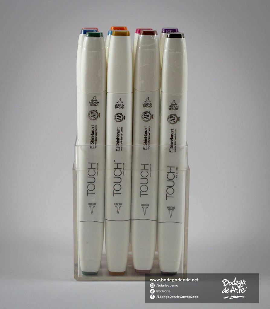 ShinHan marcadores color doble punta touch 12 piezas