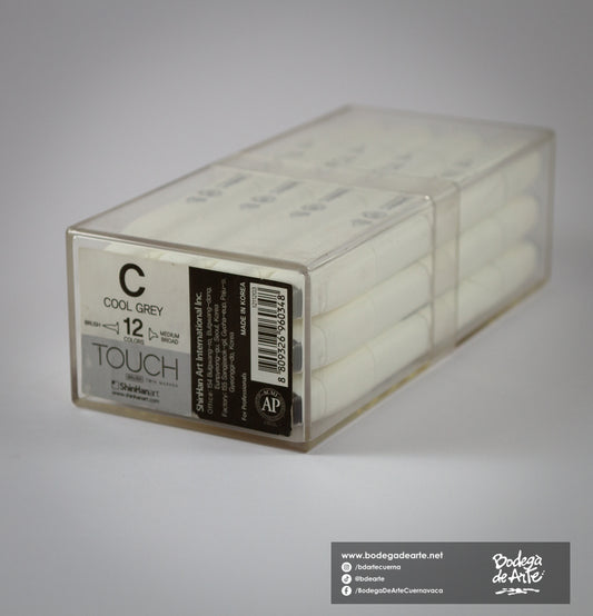 Set Shinhan marcadores doble punta touch 12 piezas cool grey