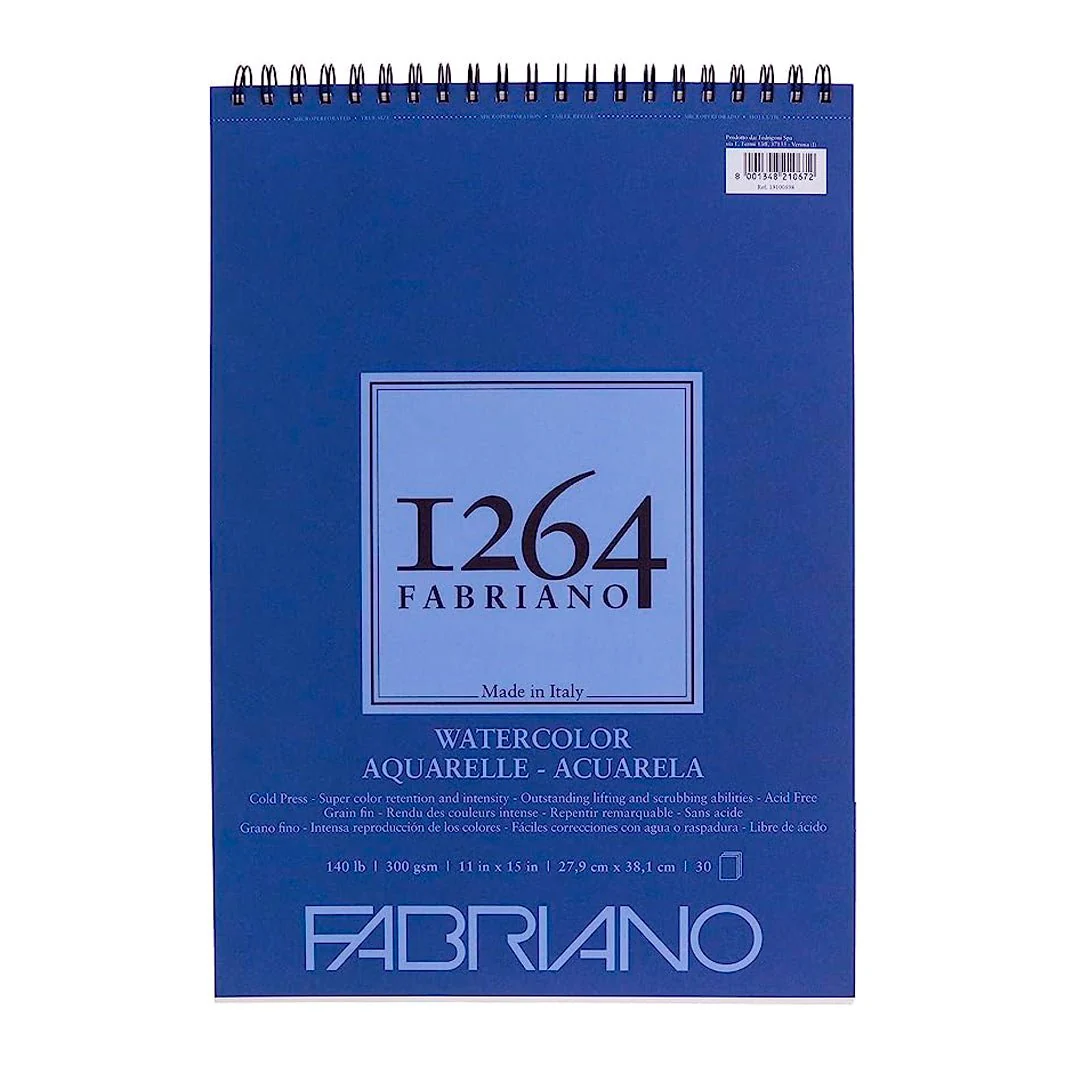 Fabriano 1264 Acuarela espiral 27.9 x 38.1 cm